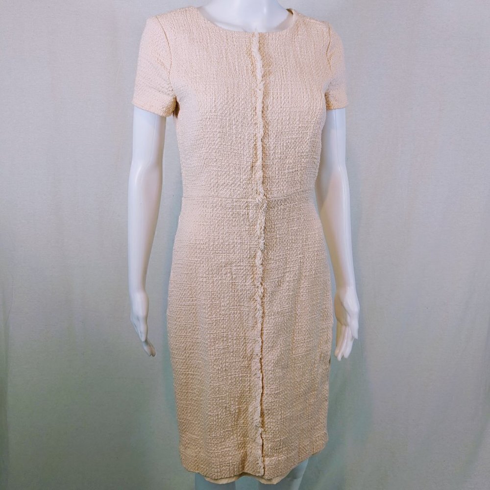 Light Pink Short Sleeve Tweed Dress Size Small